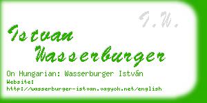 istvan wasserburger business card